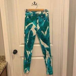 Marciano high rise, printed skinny pant, stiletto no. 97, made in USA